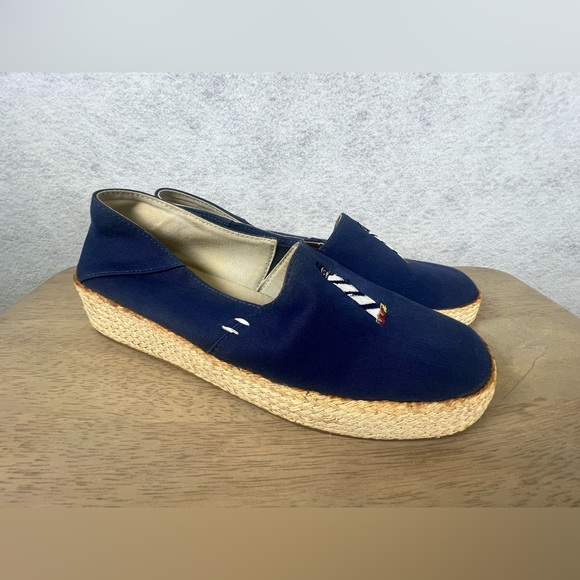 Sperry Ladies 7.5‎ Lighthouse Navy Blue Top Sider Slip On Shoe - Picture 2 of 6